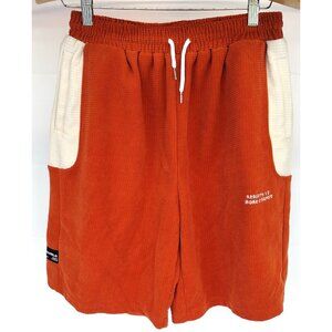 Aelfric Eden Courderoy Althletic Shorts Orange and Cream Size Medium